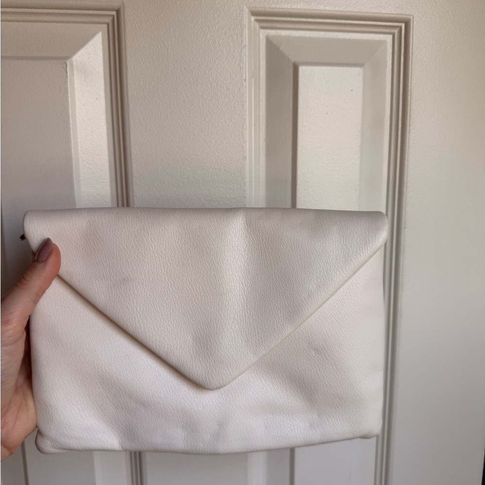 a new day Cream Envelope Clutch